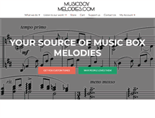 Tablet Screenshot of musicboxmelodies.com